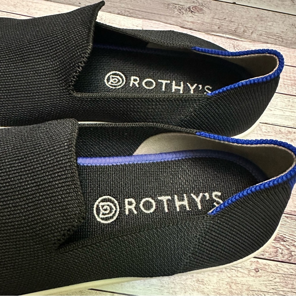 Rothy's Women’s Black and Blue Slip-On Loafers size 7.5 - Picture 9 of 10